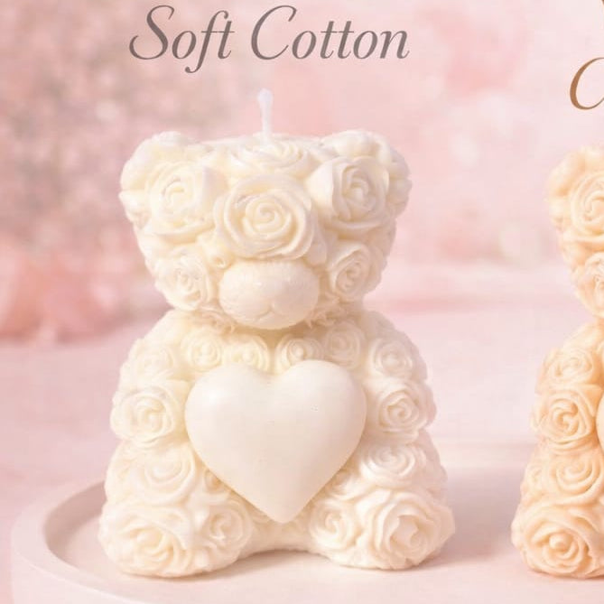 Teddy Candle Set – 3 Scents Collection
