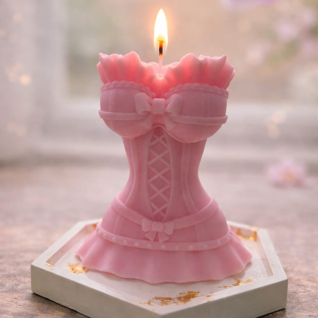 Woman in Corset Candle - Sakura Bloom